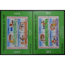 RUMANIA SERIE COMPLETA DE HOJAS BLOQUES NUEVAS MINT TENIS 17,50 €